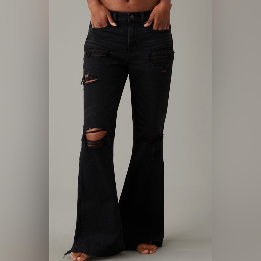 AE Ripped Baggy Flare Jeans